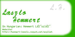 laszlo hemmert business card